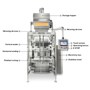 Fully <b>Automatic</b> Multi-lane 3g 5g 7g Filling and Sealing Sugar Pouch Sachet Instant <b>Coffee</b> Powder Stick Packing <b>Machine</b> - Product Image 3