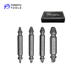4個 1 # -4 #   HSSネジ外しセット、破損したボルトやネジの修理用両端スピードアウト除去ツール - Product Image 1