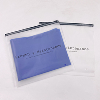 Sac en plastique givré personnalisé, sauvage et libre, à fermeture éclair, Transparent, emballage en plastique pour vêtements, avec Logo de marque