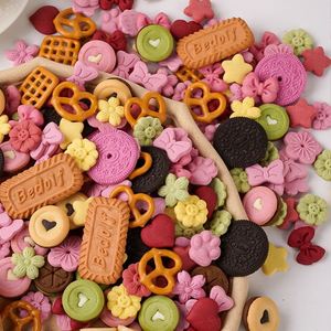 Popular Rosa Mini flor redonda pastel arco en forma de galletas comestibles aperitivos galletas para pastel Navidad Pascua Decoración - Product Image 5