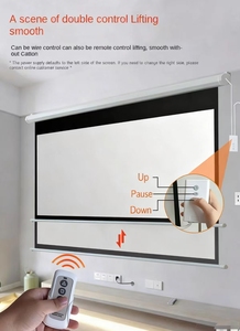 Nhà Máy Bán buôn máy chiếu điện Rèm mờ trắng siêu HD màn hình 200 inch 4:3 điện điều khiển từ xa màn hình máy chiếu - Product Image 5