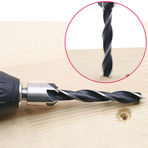 Juego de brocas avellanadoras de tres puntas para carpintería, 3-10 mm, con guía integrada para perforación y chaflanado, para posicionamiento en perforaciones de madera - Product Image 5