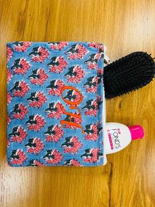 Bolsas de Aseo Portátiles Acolchadas de Algodón con Estampado Floral, Regalos para Damas de Honor, Bolsa de Cosméticos para Mujer, Pequeña Capacidad - Product Image 2