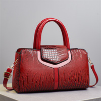 Sac à main, sac à bandoulière grande capacité, sac pour femme, motif crocodile, cuir PU brillant, sac platine 2026