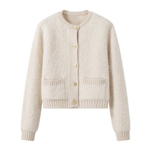 Abbigliamento donna MYST & ZA 2024 autunno nuovo stile alla moda Versatile Bouclé giacca giacca 1822002 - Product Image 1