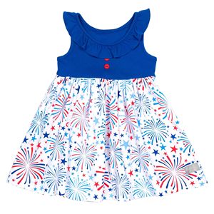 Le ragazze Boutique di nuovo arrivo vestono i vestiti per bambini all'ingrosso popolari vestiti del 4 luglio della neonata - Product Image 5