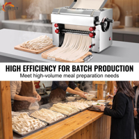 Laminoir à pâte automatique industriel XL en acier inoxydable, machine à pâtes et nouilles pour hôtel, restaurant, boulangerie