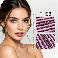 Kit d'extension de cils DIY en grappes, cils individuels effet naturel, 8-16mm, marque privée, vison, OEM/ODM