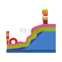 Château gonflable familial pour enfants, combo fête pour enfants, petite taille, toboggan, château gonflable, maison de rebond, châteaux gonflables