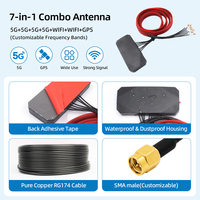 Antenne Combo 7-en-1 Multi-Bandes 5G MIMO WiFi GPS GNSS avec Connecteur Mâle SMA Étanche à Gain Élevé pour Communication Véhiculaire
