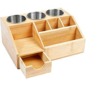 Support de rangement en bambou en gros Organisateur de maquillage naturel de qualité supérieure - Product Image 4