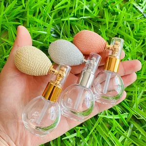 Stock Airbag Tragbare nachfüllbare 10ml Dickes Glas Spray Parfüm flasche Body Shimmer Glitter Leere lose Pulver Sprüh flasche