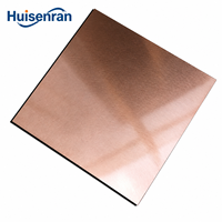 Tôle d'acier inoxydable PVD couleur HSR SS 304 420 2B Finition Bronze Or brossé Couleur champagne