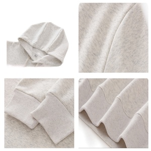TKAN188D nouveau style coton lourd épaissi couleur unie mode décontractée lâche grande taille sweats à capuche à manches longues - Product Image 3