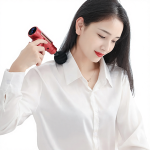 ปืนนวดขนาดเล็กแบบ USB พร้อมหัวนวด 4 แบบ มอเตอร์ไร้แปรงถ่าน ชาร์จซ้ำได้ - การสั่นสะเทือนเนื้อเยื่อชั้นลึกสำหรับบรรเทาอาการปวดกล้ามเนื้อคอและร่างกาย - Product Image 1