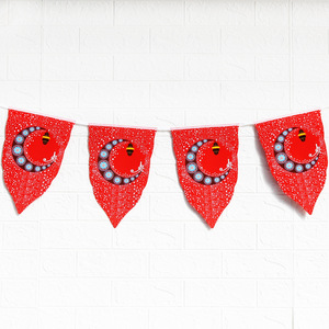Ramadan Dreieck Banner Ramadan Dekoration Muslim Islamic Hanging Dekorative Banner Eid Mubarak Monds tern Banner Pull Flag - Product Image 5