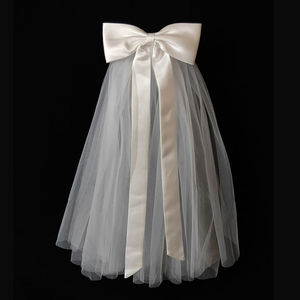 Bandeau en mousseline de soie française minimaliste haut de gamme, voile de mariée élégant pour les mariées - Product Image 3
