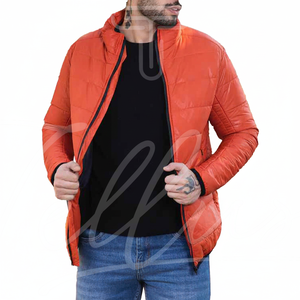 Manufacturer Custom Men's Warn Windbreaker Jackets <b>Quilted</b> Puffer Jacket Windbreaker Padded <b>Thick</b> Black Hooded Jackets - Product Image 1