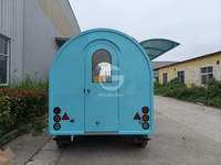 2025 nouvelle concession de remorques de nourriture rondes de hot-dog de personnalisation camion de nourriture entièrement équipé avec certificat DOT/CE