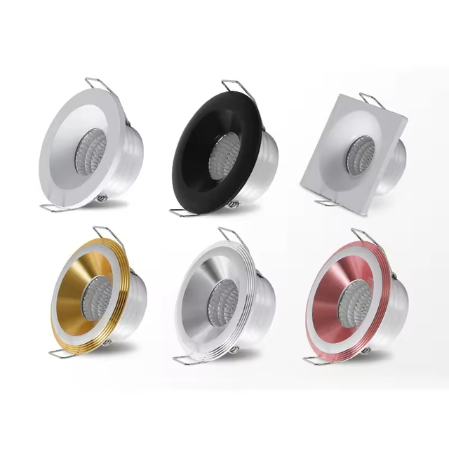 Factory Price Modern Indoor Aluminum LED Mini Cob Spotlight with Gold Black White Housing for Wine Cabinet