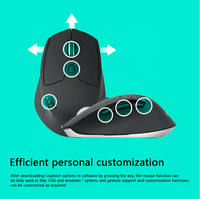 Mouse Nirkabel Logitech M720 Triathlon Multi Perangkat 2.4G Isi Ulang untuk Kantor dan Gaming, Cocok untuk Komputer dan Laptop