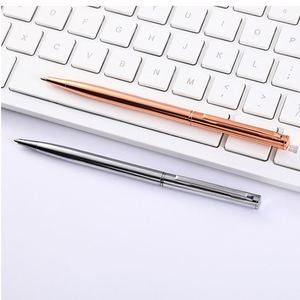 Bolígrafo de Metal Delgado de Lujo Premium, Color Oro Rosa y Plata, Logotipo Personalizado, Ancho de Escritura de 0.5 mm, para Hotel u Oficina - Product Image 2