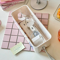 Boîte de dissimulation de câbles de taille moyenne pour dissimuler les multiprises sur le bureau ou au sol, organisateur de câbles pour téléviseur ou ordinateur