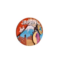 Aimants de réfrigérateur créatifs en bois de Chine, souvenirs touristiques culturels d'attractions emblématiques japonaises, articles cadeaux