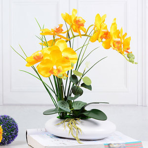 Decoración de mesa para el hogar, orquídeas artificiales en maceta de 23 pulgadas - Product Image 3