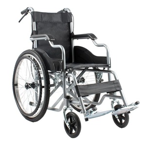 Fauteuil roulant manuel pour portes étroites, largeur 54 cm, pliable, avec pneus gonflables, pour enfants et adultes - Product Image 2