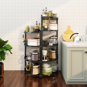 Étagère de rangement à angle droit salle de bain installation gratuite du type de sol organisateur multi-salle de bain étagère d'angle de rangement de salon - Product Image 6