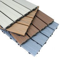 Revêtement de sol extérieur en bois 3D pour piscine d'arrière-cour WPC DIY Interlocking Decking Tile