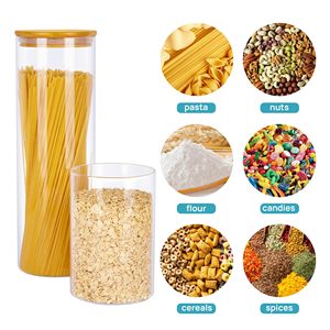 Transparent Stackable Airtight Food Storage Cans Microwaveable Glass Food Tempered Glass Lids for Kitchen Organization - Product Image 4