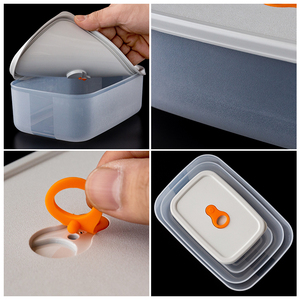 Cuisine sans BPA empilable au micro-ondes 6 pièces bac à légumes ensemble boîte hermétique en plastique pour la préparation des repas conteneur de stockage des aliments réfrigérateur organisateur - Product Image 6