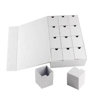 Calendrier de l'Avent de Noël en chocolat, boîte vide pour cire fondue, laminage mat, gaufrage, revêtement UV pour impression de bougies