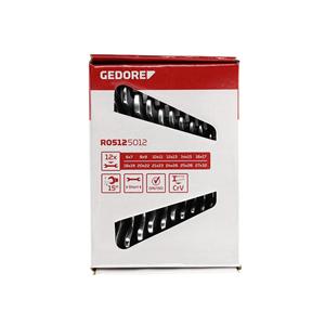 GEDORE Red R05125012 Juego de llaves dobles de extremo abierto cortas de MM 12 piezas - Product Image 2
