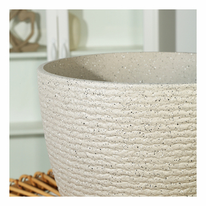 Macetas de estilo simple de 50cm, <span class=keywords><strong>maceta</strong></span> semiovalada, macetas y macetas de jardín similares a piedras, <span class=keywords><strong>maceta</strong></span> de plástico duradero sólido de 19,7 pulgadas - Product Image 5