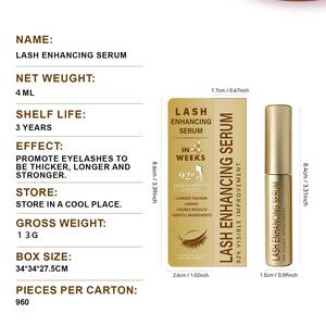<span class=keywords><strong>Sérum</strong></span> de croissance des <span class=keywords><strong>cils</strong></span> <span class=keywords><strong>pour</strong></span> des <span class=keywords><strong>cils</strong></span> plus longs tous types d'ingrédients nourrissants (panthénol acide nicotinique hyaluronate de sodium) - Product Image 5