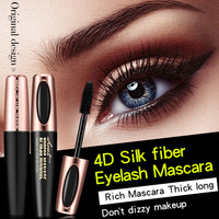 Vente chaude macfee 4D Mascara imperméable longue durée sans bavure Mascara pour cils en fibre de soie volumateur noir