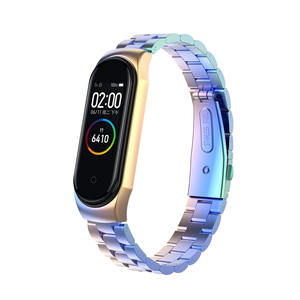 Cinturino da polso regolabile per <span class=keywords><strong>Xiaomi</strong></span> Mi <span class=keywords><strong>Band</strong></span> 6 <span class=keywords><strong>5</strong></span> 3 4 - Bracciale e cinturini di ricambio in acciaio inossidabile con custodia in metallo - Product Image 5