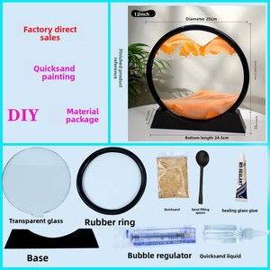 Kit de Material para <span class=keywords><strong>Pintura</strong></span> de Arenas Movedizas, Decoración del Hogar Estilo Chino Hecha a Mano, Vidrio Ordinario Ecológico para Sala de Estar - Product Image 1