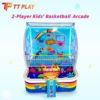 Machine de jeu d'arcade de basket-ball pour enfants, construction en métal et plastique, 2 joueurs, tension universelle, gameplay immersif, anglais