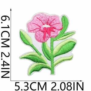 Parches Bordados Termoadhesivos con Varios Tipos de Flores, Tulipanes, Girasoles y Abejas para Decorar Ropa, Bolsos y Zapatos - Product Image 6