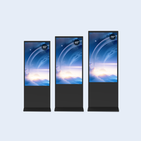 Pantalla LCD de pie para interior, tótem vertical, publicidad, señalización digital comercial y reproductor de vídeo
