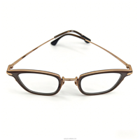 Lunettes optiques vintage dorées classiques à monture métallique, verres miroir, anti-lumière bleue, lunettes de vue sur ordonnance, vente en gros d'usine