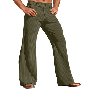 Nuovi <span class=keywords><strong>Pantaloni</strong></span> Eleganti da <span class=keywords><strong>Uomo</strong></span> <span class=keywords><strong>in</strong></span> Corduroy Tinta Unita, Modello Svasato, Casual con Tasche, Comodi per Business, Uso Quotidiano e Vacanze, Stile Moderno - Product Image 3