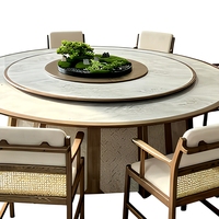 Ensemble de table à manger en bois et 6 chaises, meubles de luxe écologiques pour hôtel, restaurant, villa, salon, appartement, vente en gros