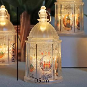 Pequeña Lámpara de Cristal LED con Forma de Vela, Linterna Árabe para el Festival del Medio Oriente, Eid Mubarak, Luz de Vela LED, Adornos Festivos para el Hogar - Product Image 5
