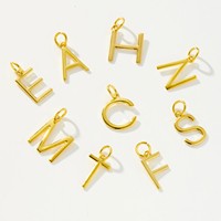 FUAMAY Pendentif Lettre Minuscule en Argent 925 B C D E F G H I J K L M N O P Q R S T U V W X Y Z avec Zircon pour Fabrication de Bijoux Breloques