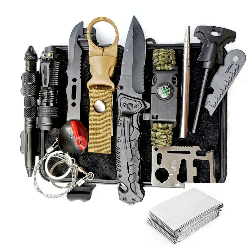 Survival Gear Tool Outdoor Survival Kit 56 in 1 Emergency Gear for climbing